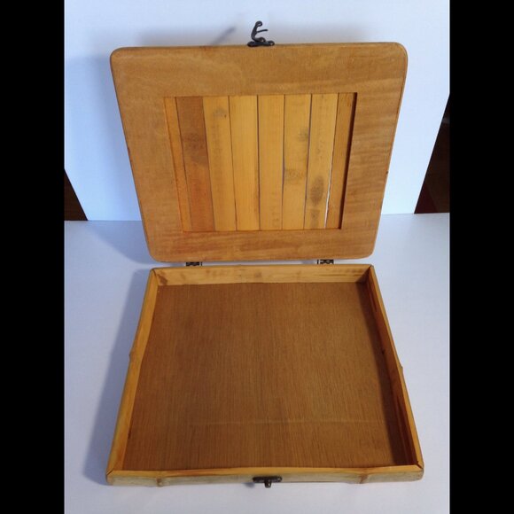 Small Real Bamboo Box - for tea, jewelry, pens, trinkets etc tropical tiki decor - Picture 5 of 6